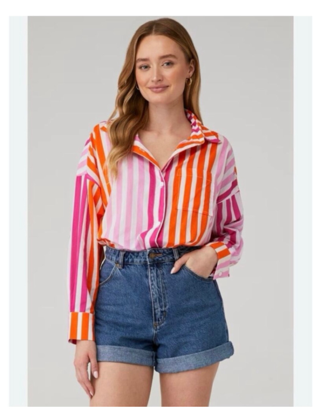 Beach Riot Alexa Oversized Button Down Coverup S/M